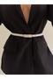 Women's Thin Belt with Wide Gold Buckle, Coat Belt, Dress Belt, Shirt Belt - 6