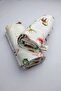 Multi-Purpose Muslin Blanket 75x75 Cm Baby & Newborn Cute Animal Muslin Blanket - 4