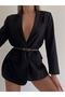 Wide Gold Buckle Black Thin Women's Belt, Coat Belt, Dress Belt, Shirt Belt - 7