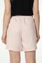 Women's Elastic Waist Pocketed Label Detailed Regular Fit Shorts Pink Melange - 4