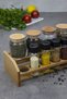 Aren 10-Piece Wooden Spice Set, 10-Piece Spice Set with Wooden Stand and Vacuum Lid - 2