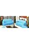Blue Bürümcük Maxi Sofa Bed Sofa Cover (3+3)