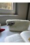 Cute Dog Plush Washable Zippered Gingham Lined Cloth Pen Holder Pencil Case Makeup Bag - 6