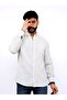 Men's Single Pocket Detailed Linen Shirt-grey Hmd0001 - 2