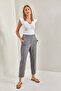 Women's Gray Buttoned Pocket Trousers 50011024 - 6