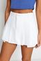 Beyaz Pileli Normal Bel Mini Denim Şort Etek TWOSS22SR00163 - 8