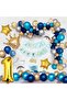 Age Foiled Blue Happy Birthday Birthday Party Ornament - 2