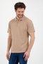 Beige Tight/slim Fitt Polo Neck Tshirt - 4