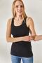 Women's Black Long Camisole Athlete ATL-00000003 - 5
