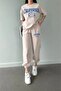 Plus Size Printed Oversize Bottom Top Tracksuit Set - 2