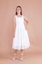 French Lace Square Collar Midi Length Sleeveless Thick Strap Evening & Invitation & Graduation Dress
