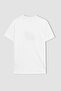 Slim Fit Crew Neck Printed 100% Cotton T-Shirt - 8