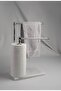 Natural Marble Silver Decorative Towel Holder Bathroom Organizer, Metal Profile Rod - 3