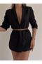 Women's Thin Belt with Wide Gold Buckle, Coat Belt, Dress Belt, Shirt Belt - 5