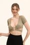 Women's Shamua Colored Front Loop and Striped Crop Top - 5