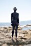 Navy Blue Patterned Waiter Full Size Lycra Hijab Swimsuit - 2
