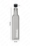 Olive Oil Bottle Transparent Glass Bottle 250ml Maraska Oil Pot Oil Vinegar And Sauce Bottle (5 PCS) - 2
