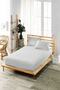180x200 Fitted Sheet Set - King Size - High Beds - Fabric - Gray
