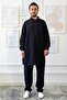Muslin Men's Baggy Hajj Umrah Prayer Suit Black - 2