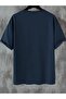 Unisex Navy Blue Forgotten Oversize Crew Neck Tshirt - 2
