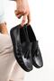 Genuine Leather Men's Black Leather Casual Shoes Mrd23-0112