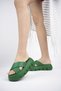 6151 Women's Neon High Sole Women's Slippers Grass Green - 2
