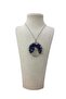 Wire Wrapped Lapis Lazuli Tree of Life Synthetic Stone Necklace