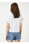 Standard Shirt Collar Plain Off-White Women's Shirt 3sak60018pw - 4