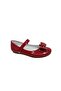 400 Girl's Red Patent Leather Bow and Velcro Ballerinas