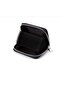 Women's Credit Card Holder Mini Black Genuine Leather Wallet with Ten Compartments