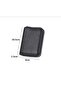 Women's Credit Card Holder Mini Black Genuine Leather Wallet with Ten Compartments - 2