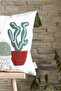 غطاء وسادة من الكتان المزخرف بنمط الصبار المطرز - 4