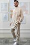 Men's Muslin Prayer Set - Baggy Hajj, Umrah Beige