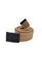 Unisex Black Buckle Tan Tactical Sports Canvas Cloth Belt - 2