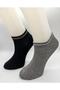 Socks Basic 12 Pairs Men's Rubber Side Stripe Detailed Booties Socks - 6