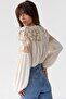 Women's Knitted Standard Size Lace Blouse - 3