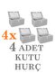 4 Boxes with Lids Trash Maxi Size 50*40*30* Multi-Purpose Box Trash