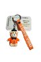 Keychain with Teddy Bear in Orange Jacket and Bow Tie and I Love You (orange) Figure - 5cm - 2