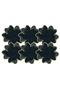 6-Piece Gold Color Embroidery Felt Coffee Side Presentation Napkin - 2