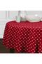 Liquid Resistant Round Care Free Polka Dot Tablecloth