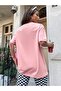 Pink Women's Tennis Ball Printed Oversize T-shirt - 5