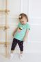 Baby Girl Capris Short Sleeve Girl Pattern Printed Summer Basic Bottom-Top Set 6-24 Months - 5