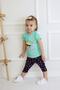 Baby Girl Capris Short Sleeve Girl Pattern Printed Summer Basic Bottom-Top Set 6-24 Months - 6