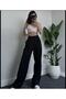 Palazzo Cut Black Trousers - 2