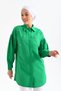 Hidden Placket, Flower Brooch Jewelled Embroidered, Balloon Sleeve Detail, Comfortable Fit, Woven Shirt - 4