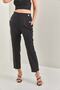 Women's Black Buttoned Trousers with Pockets 50011024 - 2