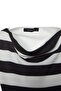 Black Striped Degaje Collar Woven Dress TCTSS23EB00279 - 8