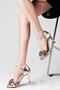 Brigit Gold Color Women's Heeled Evening Shoes - 2