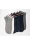 Socks Basic 12 Pairs Men's Rubber Side Stripe Detailed Booties Socks - 3