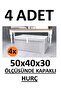 4 Boxes with Lids Trash Maxi Size 50*40*30* Multi-Purpose Box Trash - 2